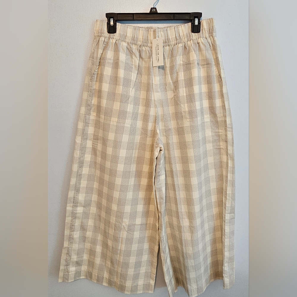 Plaid Wide Leg Pants